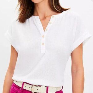 LOFT White Short Sleeve Tee